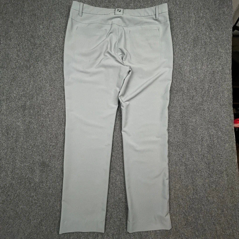 FootJoy Pro Tour Golf Pants Mens 38x32 Grey Performance Stretch Flat Front Chino